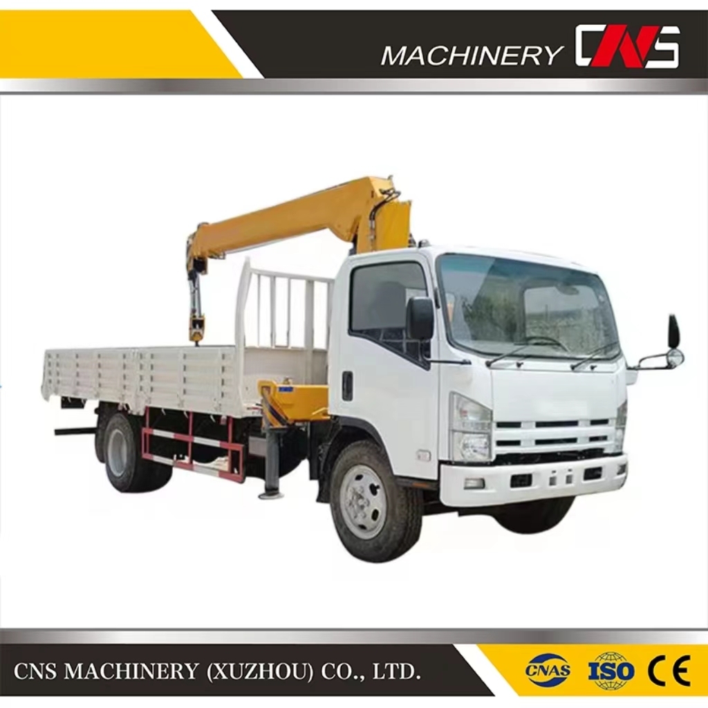 Mini Crane Construction Truck Mounted Hydraulic Crane 6.3 Ton Small Telescopic Boom Mounted Crane for Sale