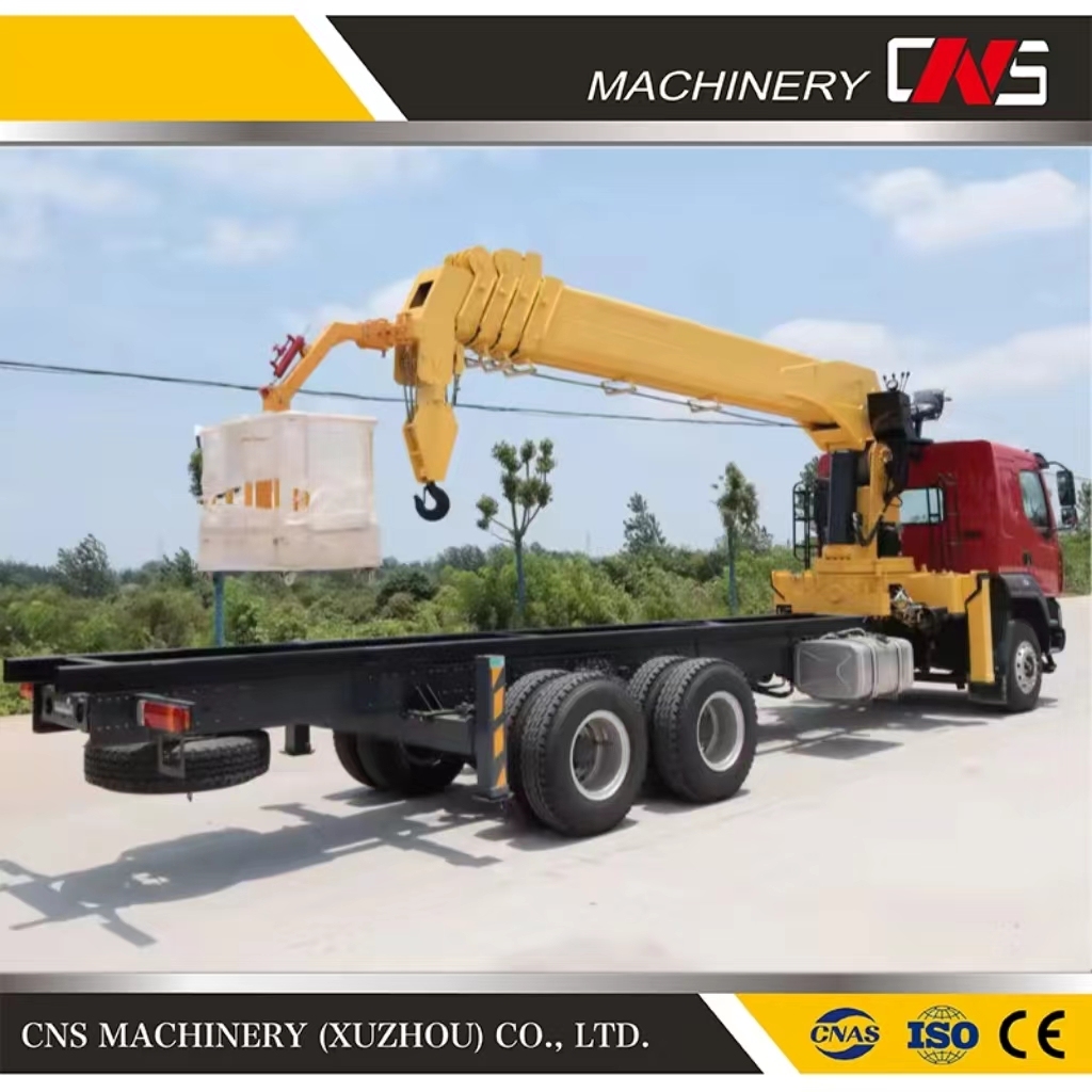 Mini Crane Construction Truck Mounted Hydraulic Crane 6.3 Ton Small Telescopic Boom Mounted Crane for Sale