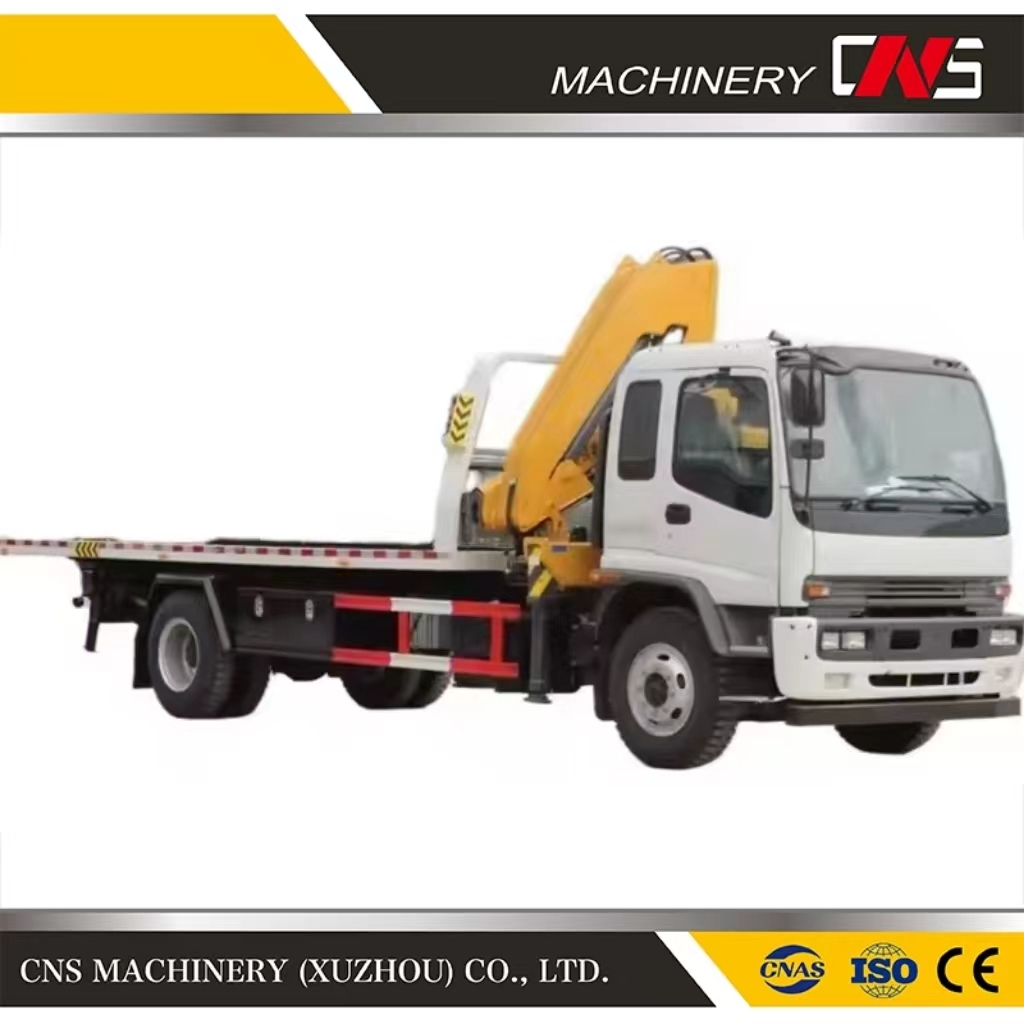 Factory in Stock 6.3 Ton Hydraulic Knuckle Boom New Truck Crane Folding Arm Truck Mounted Crane High Quality Mobile Crane
