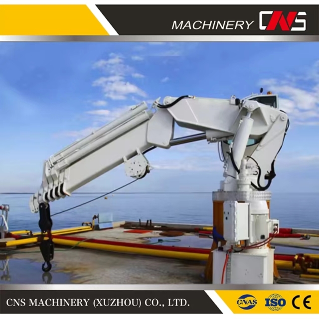 8 Ton Marine Fixed Hydraulic Folding Arm Crane Equipped with Remote Control Marine Crane Hydraulic Ship Deck Crane