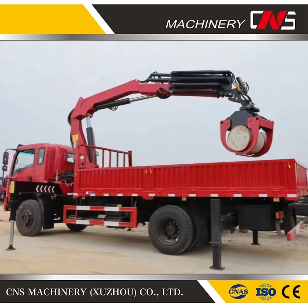 Low MOQ Log Trailer Grapple 4 Wheel Drive Trailer Log Crane Hydraulic Wood Trailer Log Grapple Crane