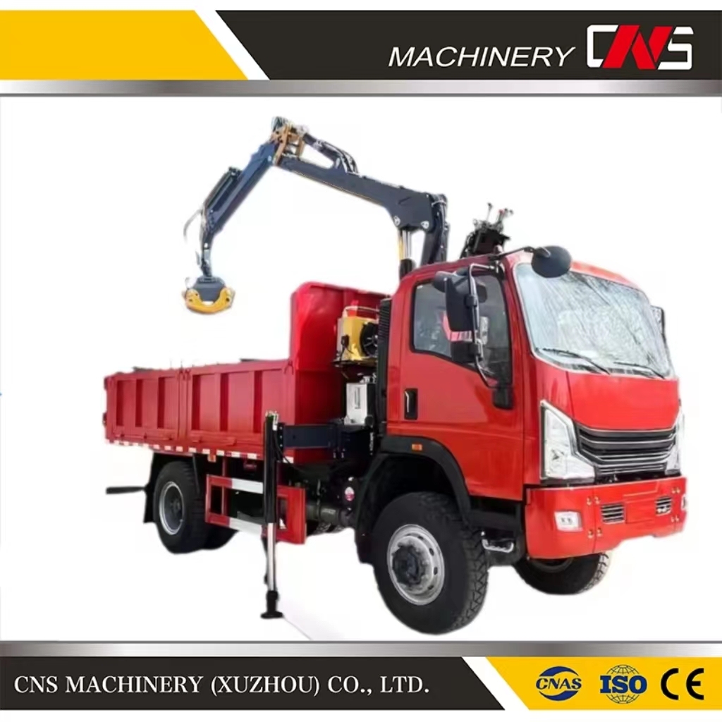 Low MOQ Log Trailer Grapple 4 Wheel Drive Trailer Log Crane Hydraulic Wood Trailer Log Grapple Crane