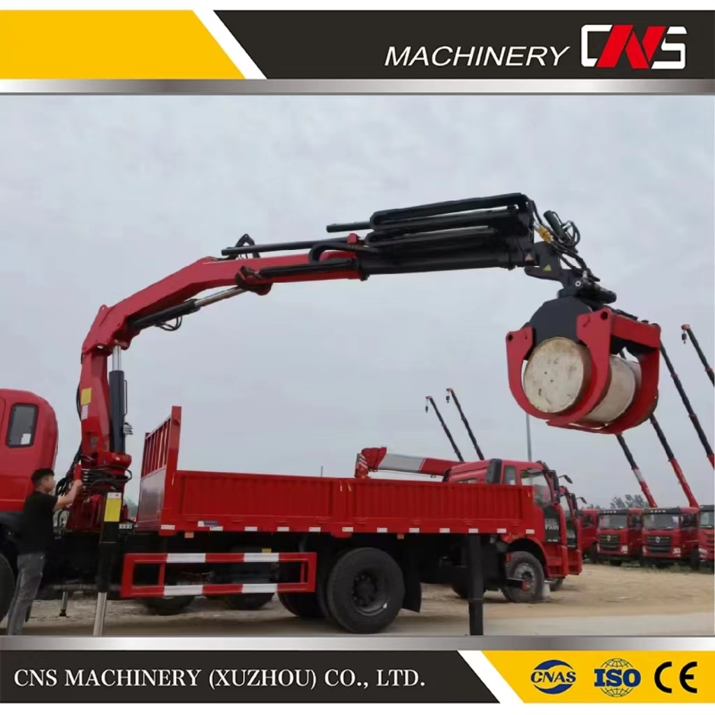 Low MOQ Log Trailer Grapple 4 Wheel Drive Trailer Log Crane Hydraulic Wood Trailer Log Grapple Crane