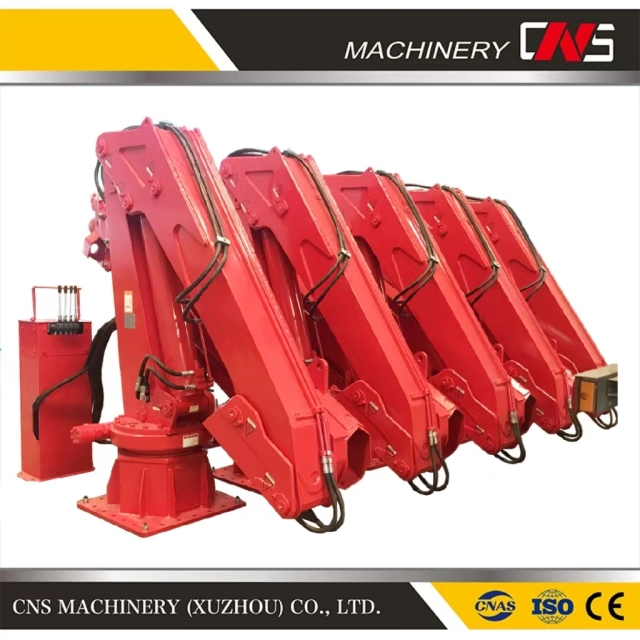 Hot Selling Flange Type Crane High Quality Floating Mobile Small Barges Crane 6.3ton Marine Deck Crane