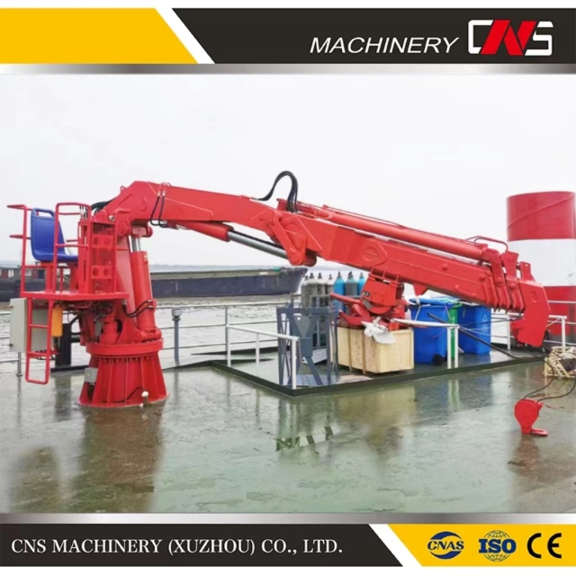 Factory Wholesale 8 Ton Hydraulic Folding Arm Marine Crane CE Certification Ship Knuckle Boom Marine Deck Crane