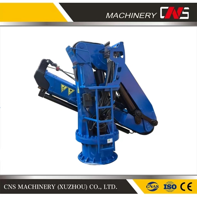 Hot Selling Flange Type Crane High Quality Floating Mobile Small Barges Crane 6.3ton Marine Deck Crane