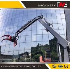 Chinese Brand Big Tonnage Hydraulic Timber Truck Crane Wood Log Grapple Crane High Lifting Capacity with Remote Control