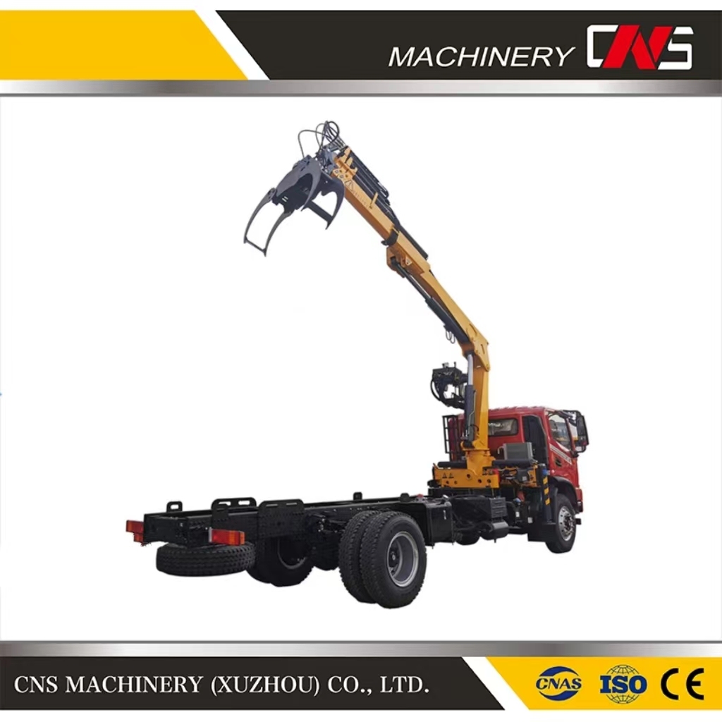 2024 New Forest and Farm Machinery High Lifting Capacity Hydraulic Timber Log Crane with Grapple for Truck