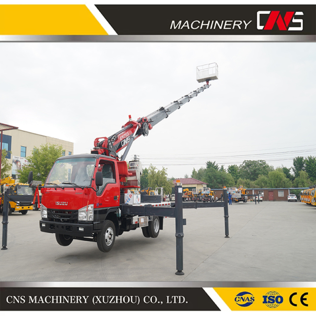 High-Altitude Operation Truck Mounted Aerial Working Platform High Quality Hydraulic Man Lift Platform Price