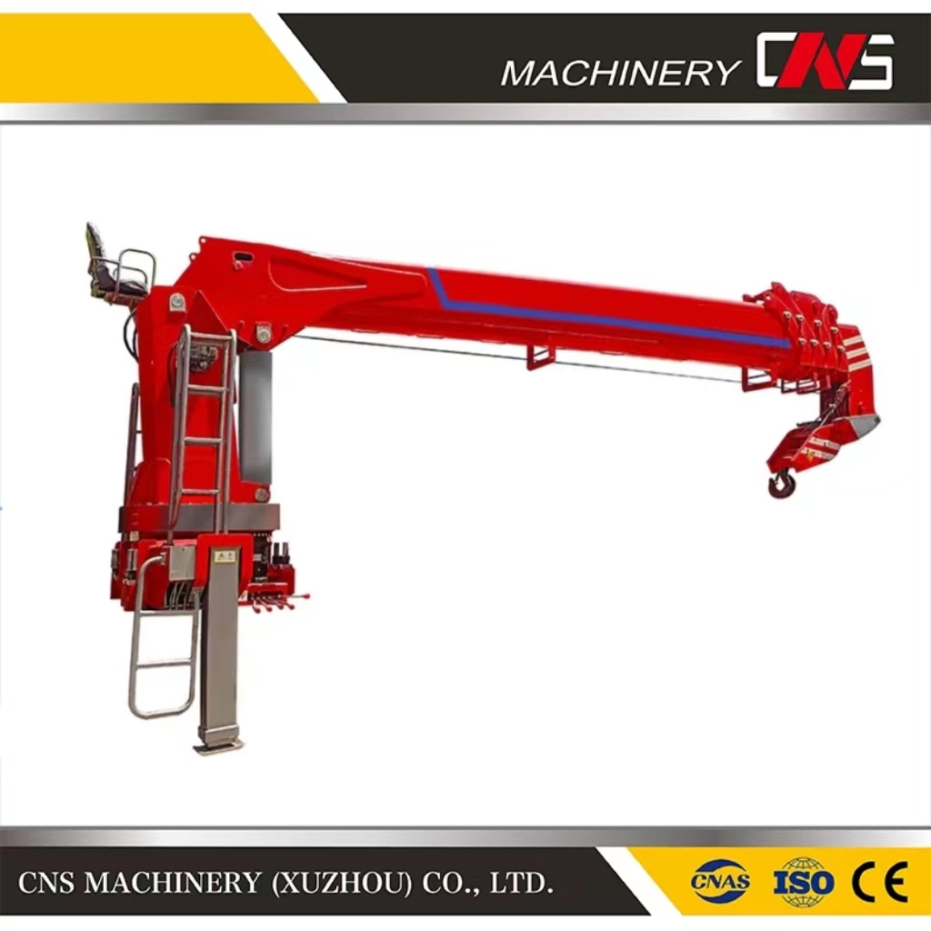 High Quality 8 Ton Hydraulic Straight Arm Lifting Crane Telescopic Boom Truck Lorry Mounted Crane for Sale
