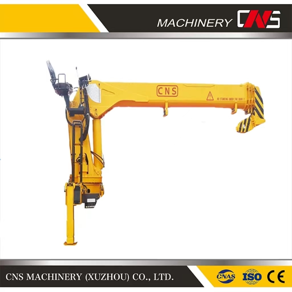 High Quality 8 Ton Hydraulic Straight Arm Lifting Crane Telescopic Boom Truck Lorry Mounted Crane for Sale