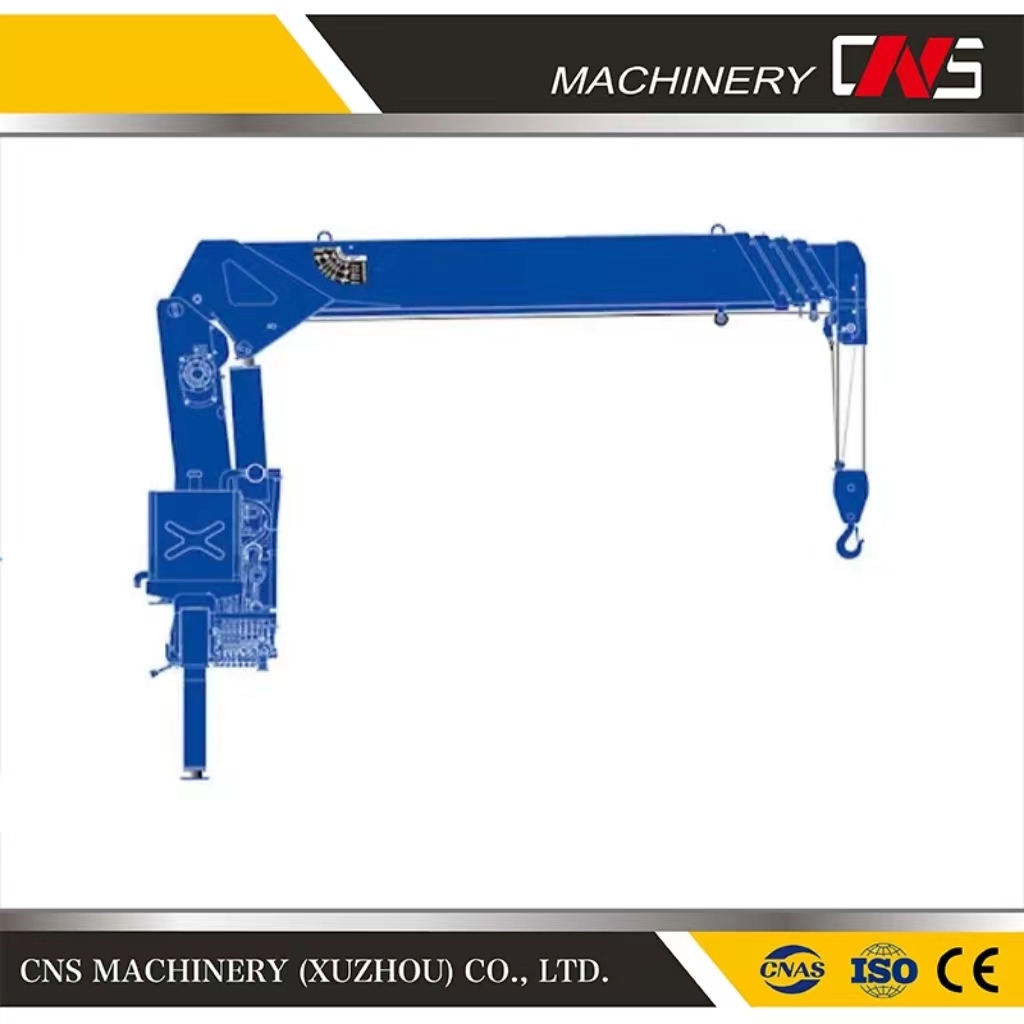 High Quality 8 Ton Hydraulic Straight Arm Lifting Crane Telescopic Boom Truck Lorry Mounted Crane for Sale