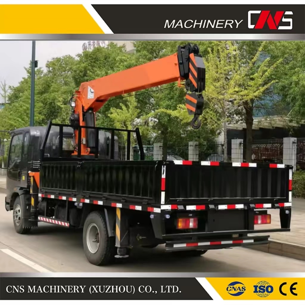 China Factory Direct Sale 360 Degree Rotation Hydraulic 8 Ton Telescopic Boom Truck Mounted Crane with Low Price