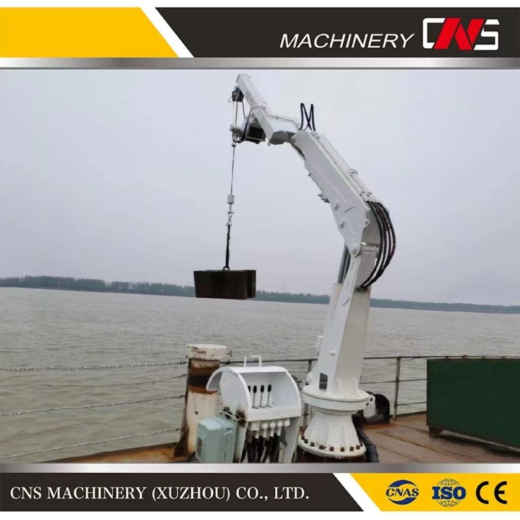 Factory Sell All Models Marine Folding Arm 4ton Small Mobile Portable Lifting Jib Cranes with Electric Hoist