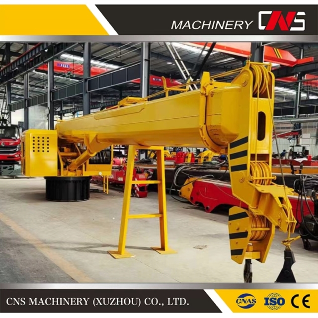 China Factory Price High Quality Telescopic Boom Hydraulic Ship Marine Crane Wharf Ship Crane Support Customization