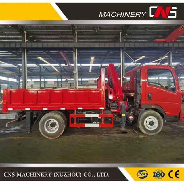 China Low Price Construction Equipment Hydraulic 4 Ton Folding Boom Truck Mounted Crane for Hot Sale