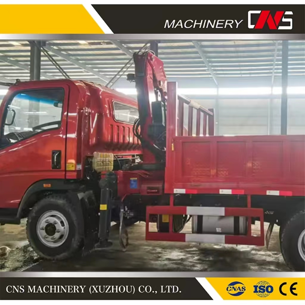 China Low Price Construction Equipment Hydraulic 4 Ton Folding Boom Truck Mounted Crane for Hot Sale