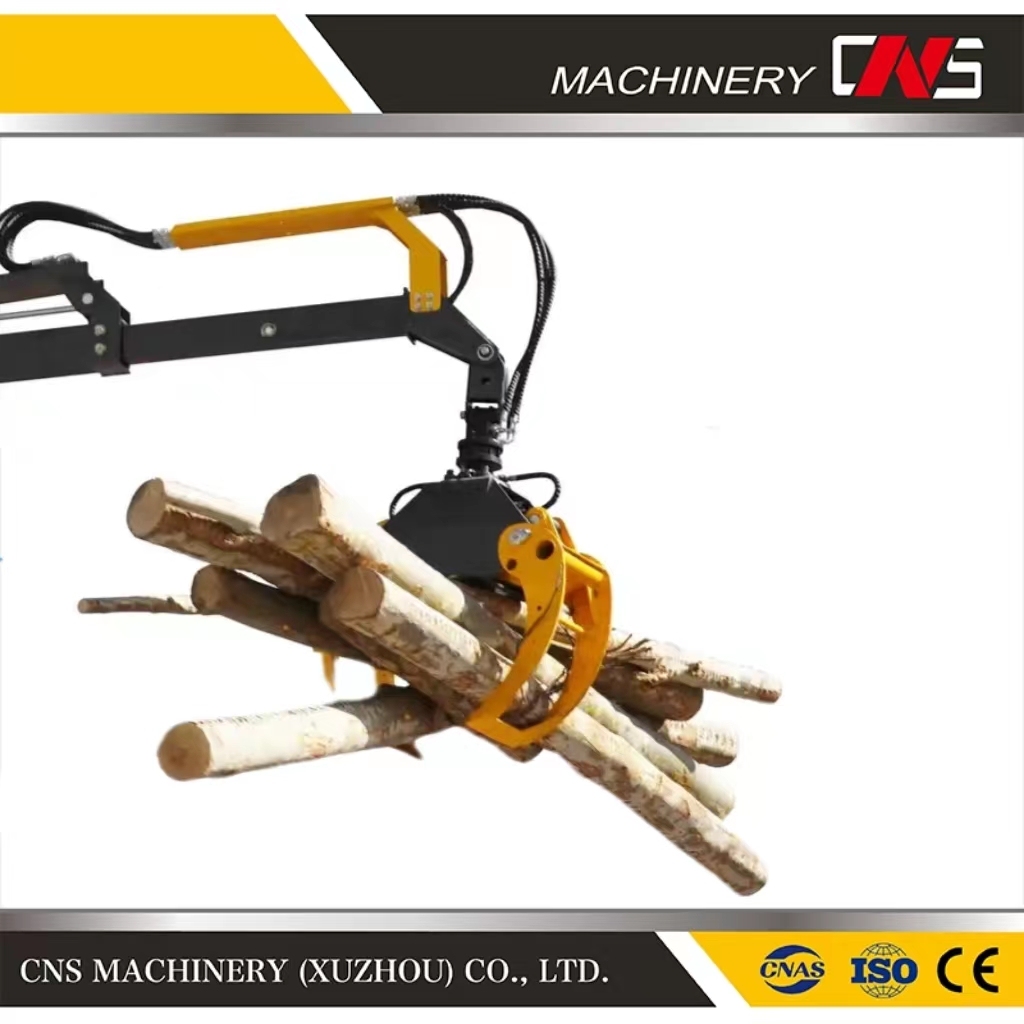 Mechanical Grapple Log Grapple Crane for Excavator Loader Timber Trailer Crane with Grapple Claw