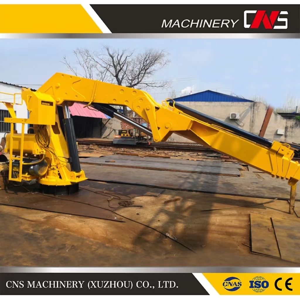 Customized 10 Ton Marine Lifting Equipment Mini Mounted Ship Boat Knuckle Boom Crane Hydraulic Marine Crane