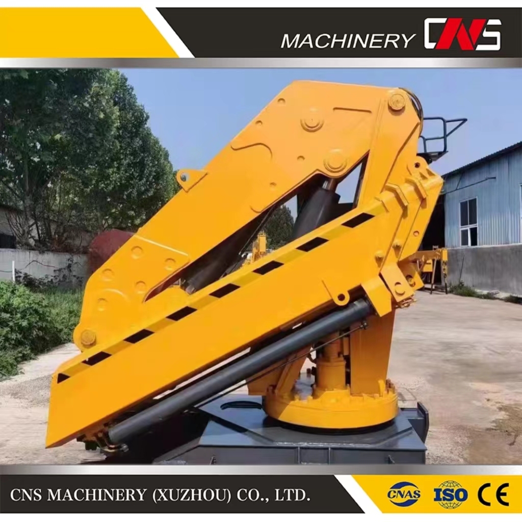 Customized 10 Ton Marine Lifting Equipment Mini Mounted Ship Boat Knuckle Boom Crane Hydraulic Marine Crane