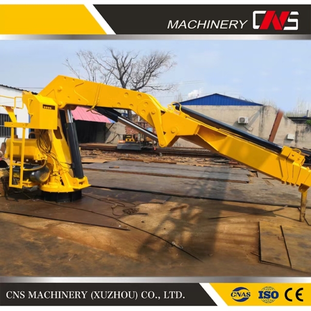 10 Ton Hydraulic Marine Jib Crane Marine Telescopic Boom Ship Deck Crane Marine Folding Arm Crane