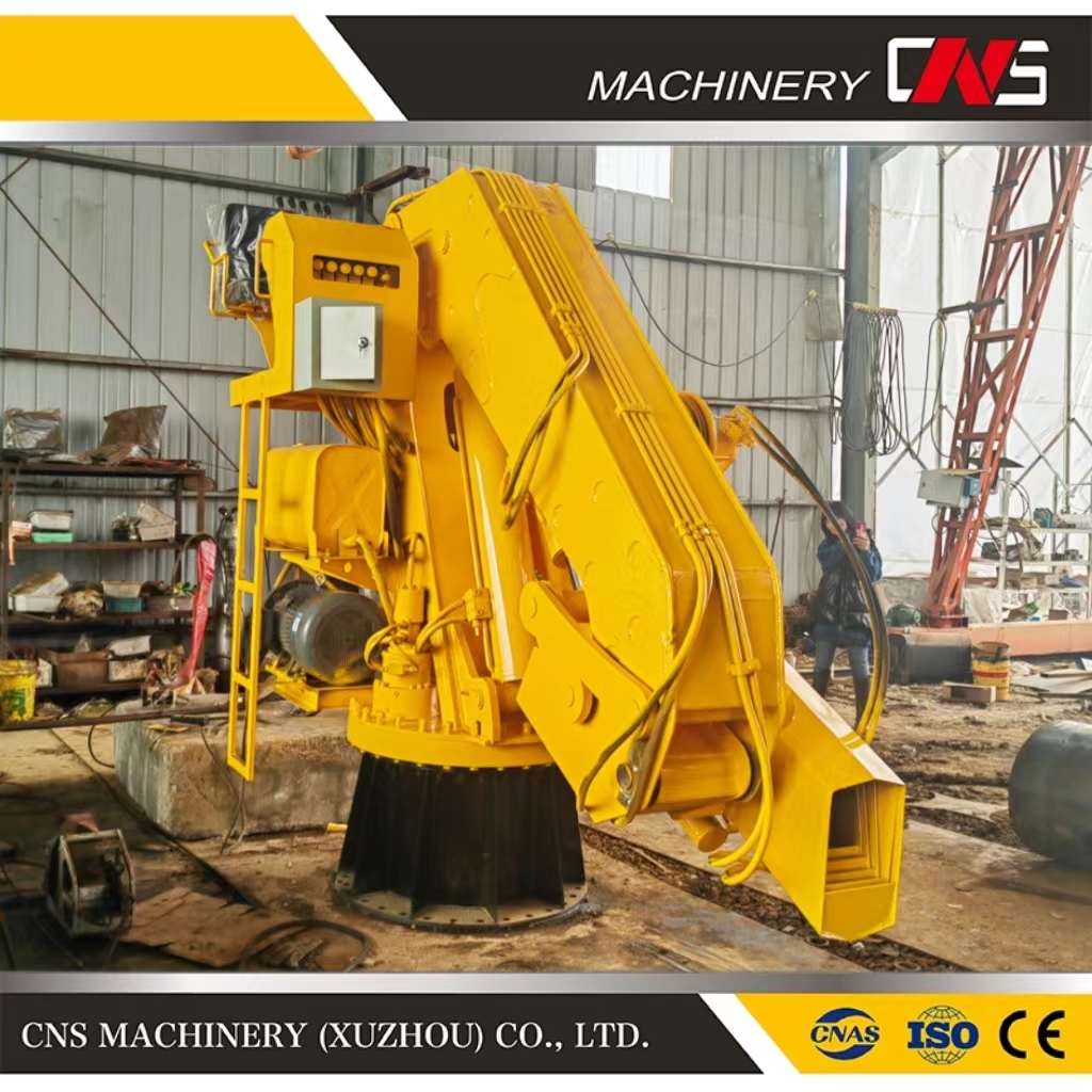 Customized 10 Ton Marine Lifting Equipment Mini Mounted Ship Boat Knuckle Boom Crane Hydraulic Marine Crane