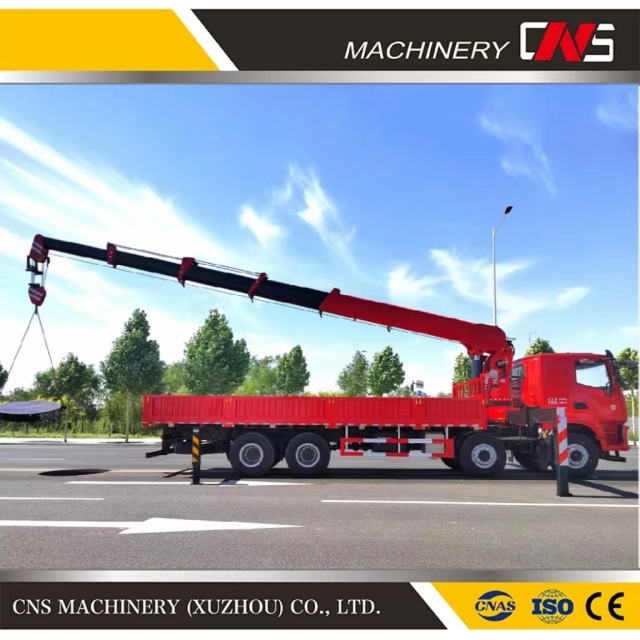 Construction Equipment 16 Ton Telescopic Boom Cranes Straight Arm Truck Mounted Crane Remote Control