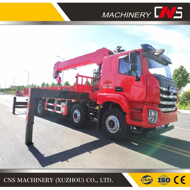 Construction Equipment 16 Ton Telescopic Boom Cranes Straight Arm Truck Mounted Crane Remote Control