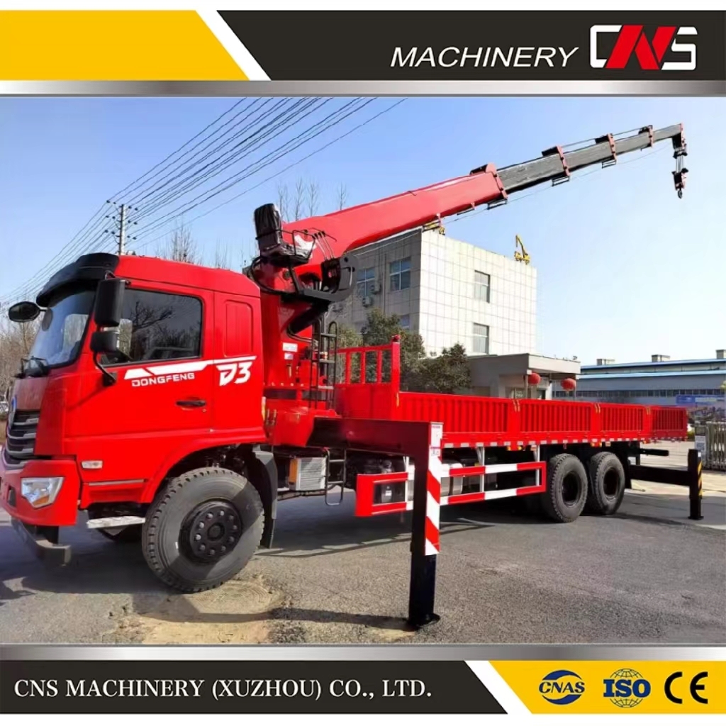 Construction Equipment 16 Ton Telescopic Boom Cranes Straight Arm Truck Mounted Crane Remote Control