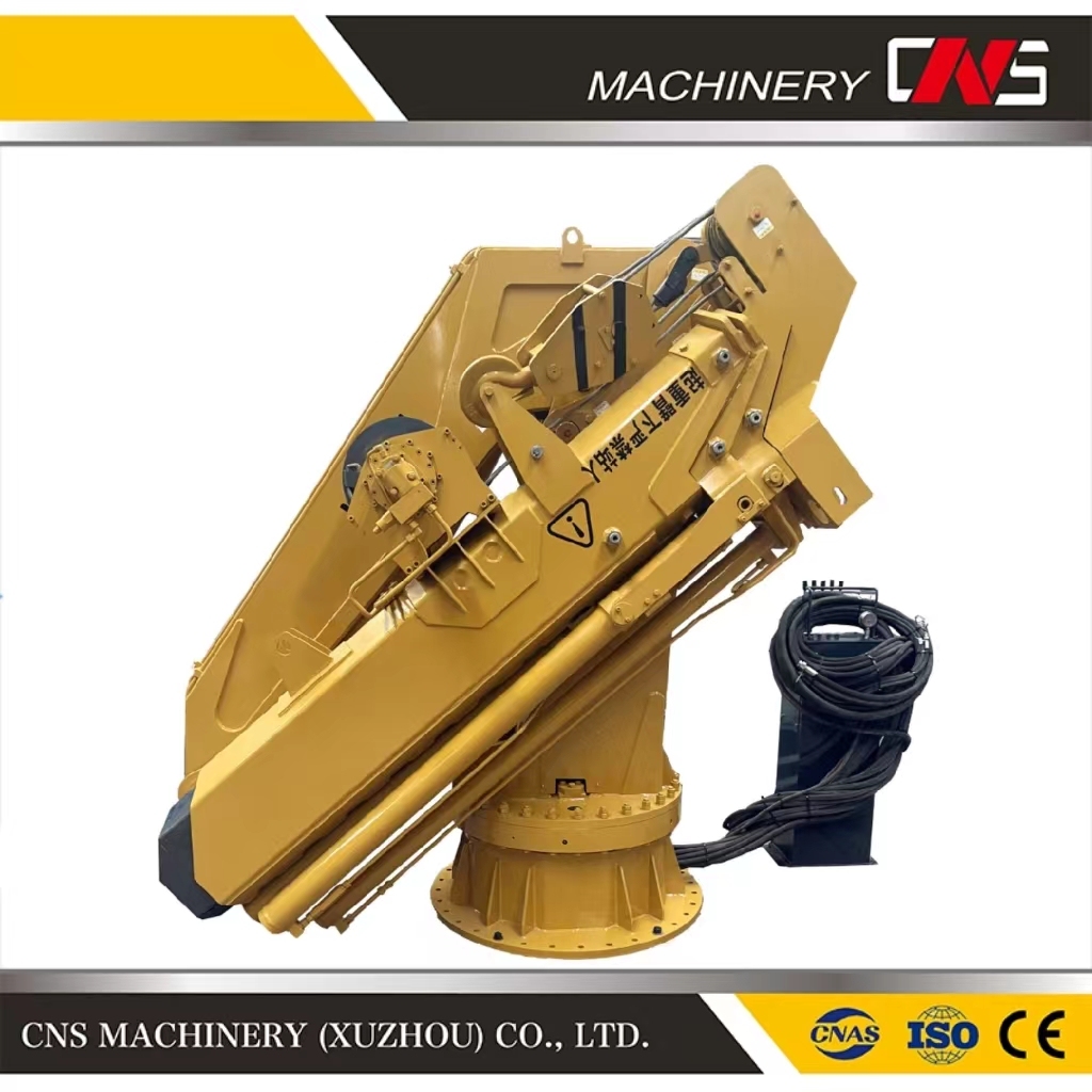 Ships Deck Hydraulic Marine Deck Crane Knuckle Boom 16 Ton Large Lifting Capacity Marine Davit Crane