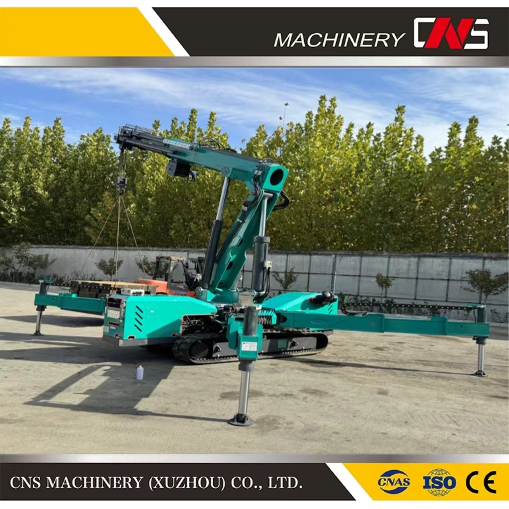 Construction CE/EPA Spider Crawler Crane Rubber Crawler Cantilever Electric Crane Hydraulic Knuckle Boom Diesel Crane