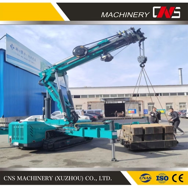 Construction CE/EPA Spider Crawler Crane Rubber Crawler Cantilever Electric Crane Hydraulic Knuckle Boom Diesel Crane