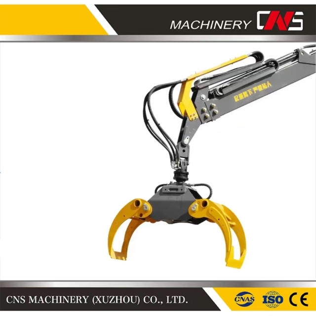 8 Ton Construction Hydraulic Knuckle Folding Arm Boom Truck Mounted Grab Bucket Crane Lorry Crane for Sale