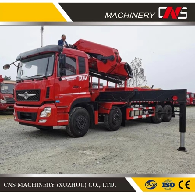 China Low Price Crane 25 Ton Hydraulic Knuckle Boom Truck Mounted Crane Hydraulic Folding Arm Mobile Heavy Crane