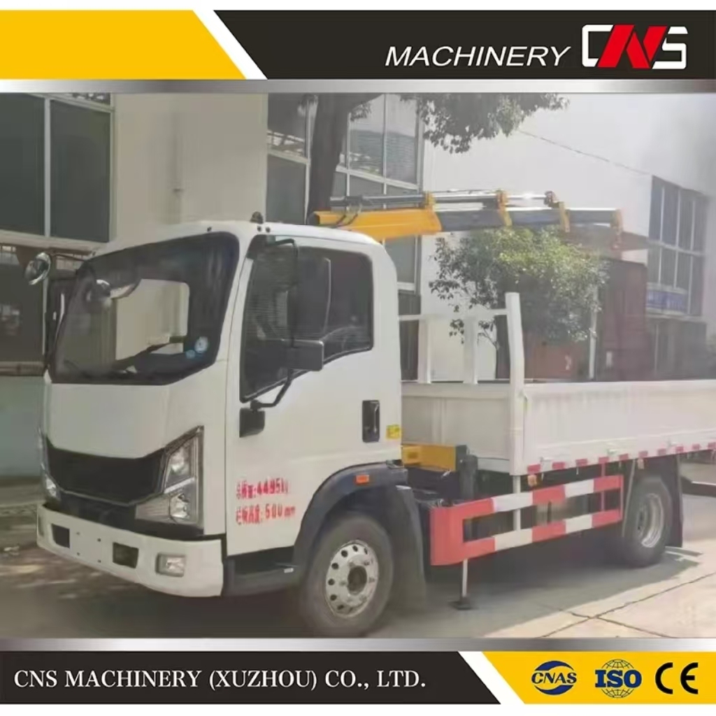 Mini 1 Ton Chinese Brand Folding Arm Truck Mounted Crane Truck-Mounted Mobile Knuckle Boom Crane for Sale