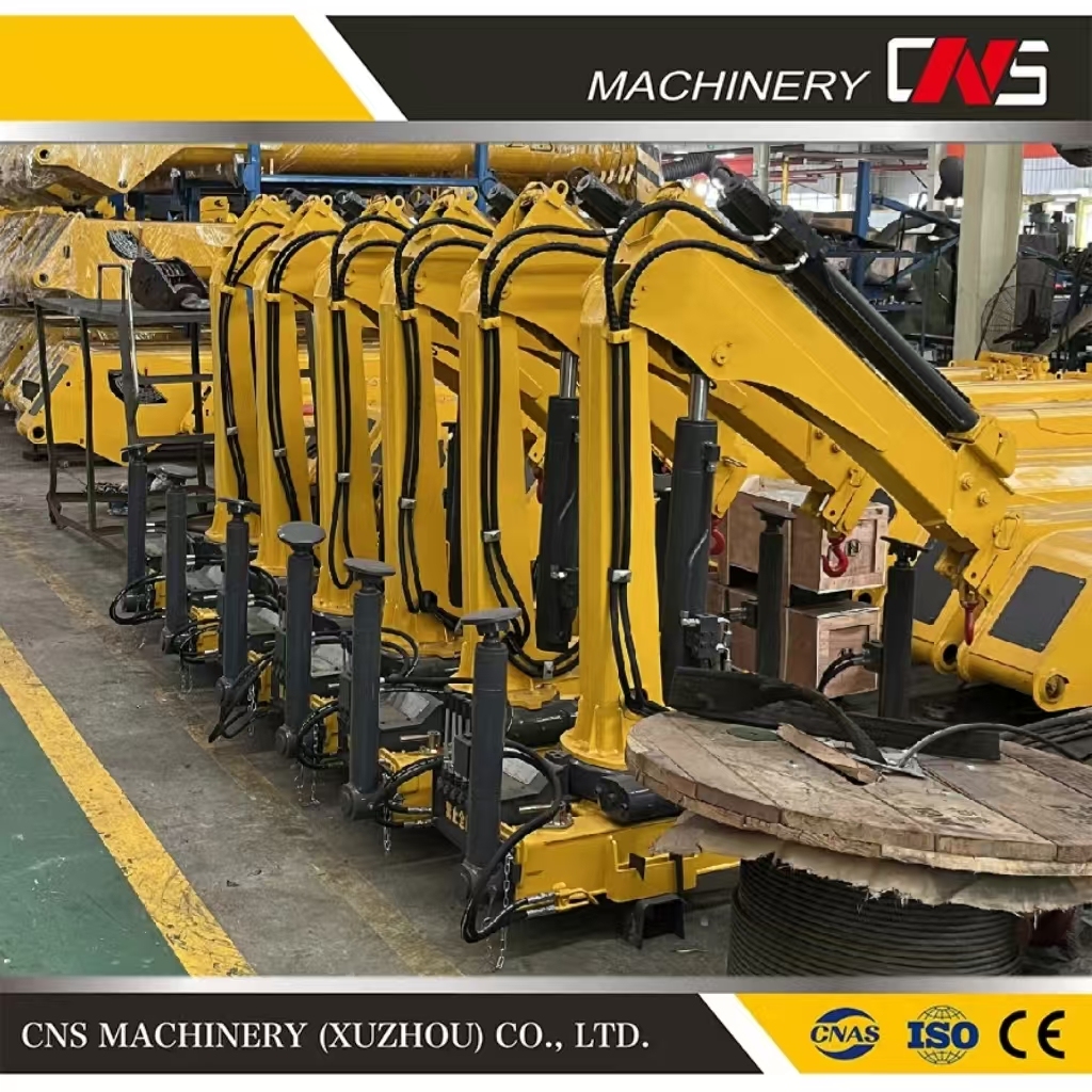 China Xuzhou Customized Mini Hydraulic 1 Ton Mobile Folding Arm Crane Knuckle Boom Mounted Truck Crane Manufacturers Direct Sales