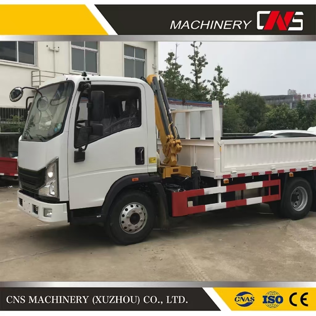 Construction Machinery Mobile Crane Price Folding Arm Cargo Truck Crane 1 Ton Hydraulic Knuckle Boom Truck Mounted Crane