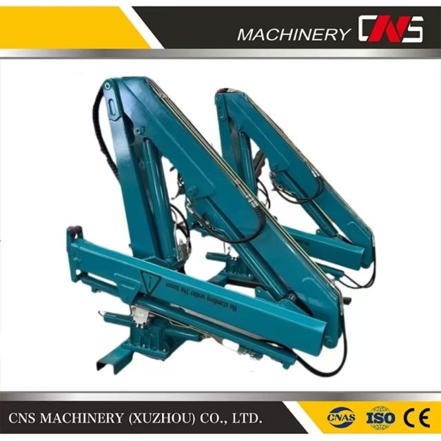 2 Ton Construction Machinery Folding Arm Mobile Cargo Truck Crane Hydraulic Knuckle Boom Truck Mounted Crane