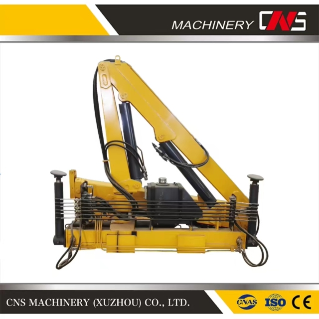 2 Ton Construction Machinery Folding Arm Mobile Cargo Truck Crane Hydraulic Knuckle Boom Truck Mounted Crane