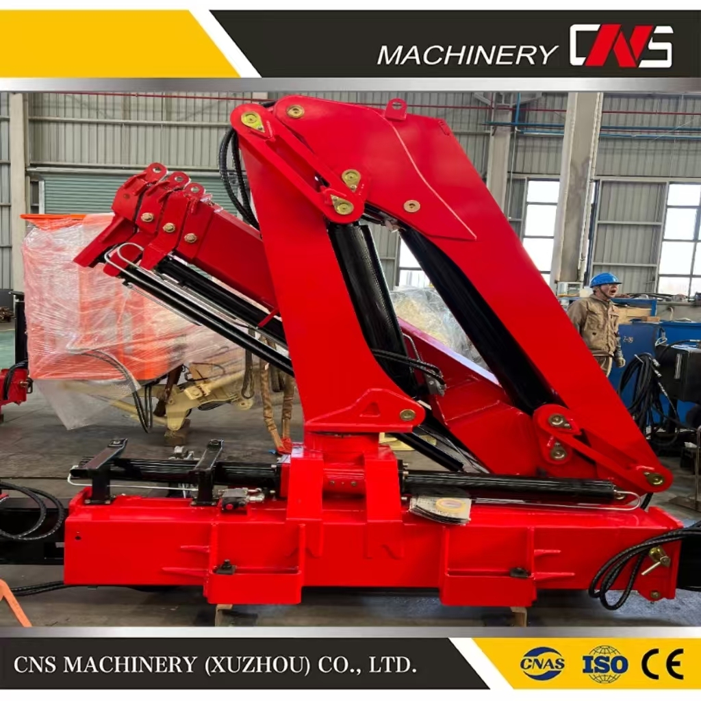 China Factory Price Small Trailer and Truck Mounted Crane 3.2 Ton Knuckle Boom Tractor Mounted Crane for Sale