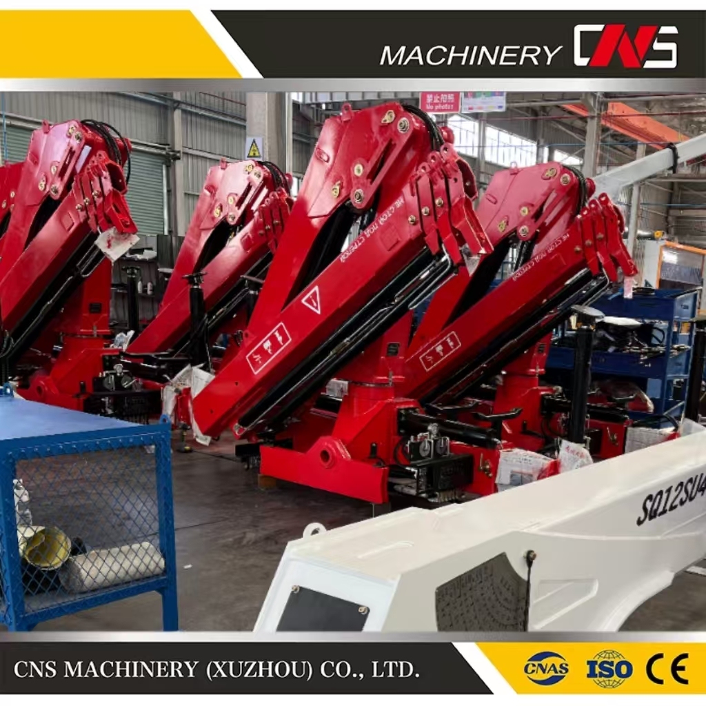 China Factory Price Small Trailer and Truck Mounted Crane 3.2 Ton Knuckle Boom Tractor Mounted Crane for Sale