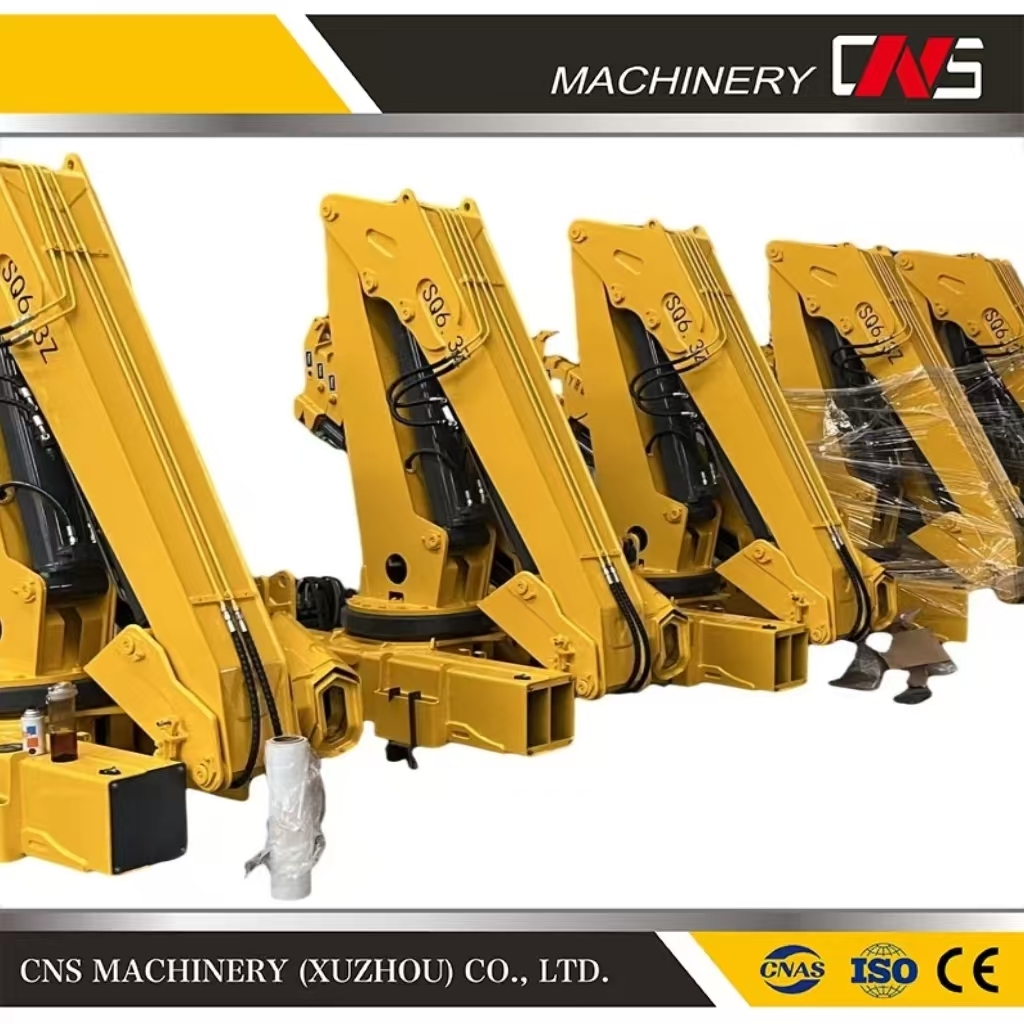 Brand New Car Towing Knuckle Boom Truck Crane 6.3 Ton Hydraulic Folding Arm Truck Mounted Crane Factory Price