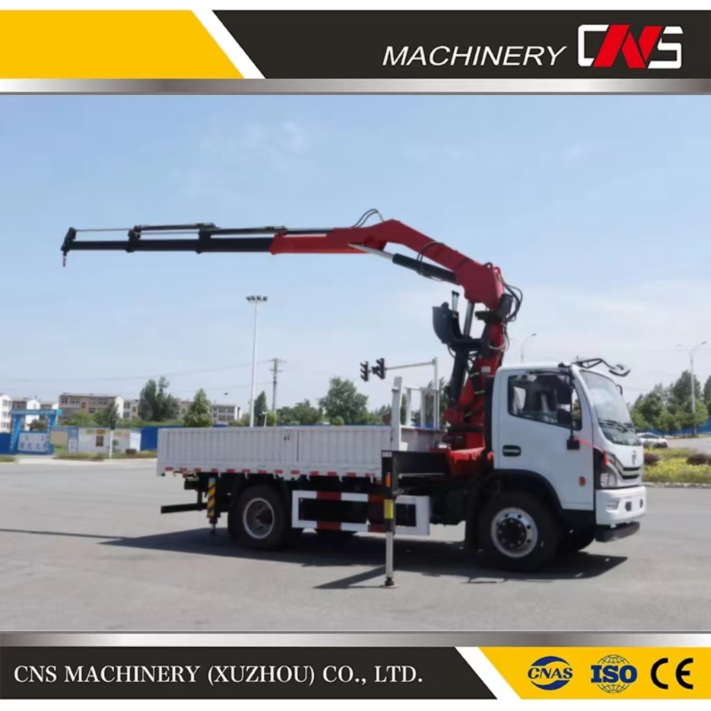 Brand New Car Towing Knuckle Boom Truck Crane 6.3 Ton Hydraulic Folding Arm Truck Mounted Crane Factory Price