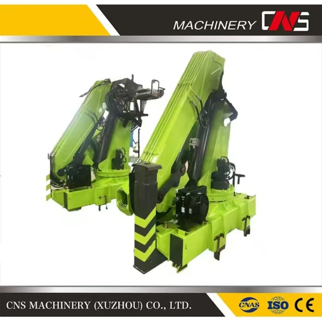 High Quality Small Trailer and Truck Mounted Folding Arm Construction Crane 8 Ton Knuckle Boom Tractor Mounted Crane for Sale