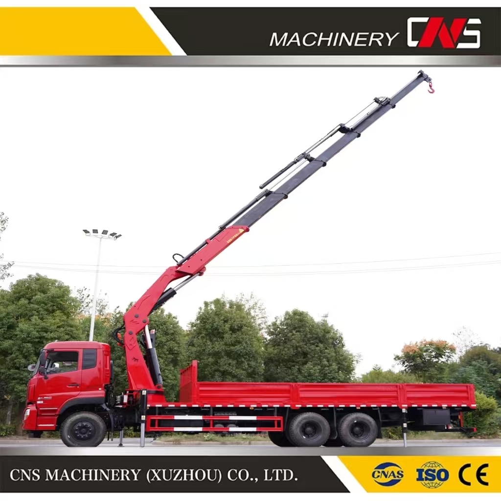 Heavy Duty 25 Ton Knuckle Boom Hydraulic Truck Mounted Crane Price with Folding Arm Made in China for Building Construction
