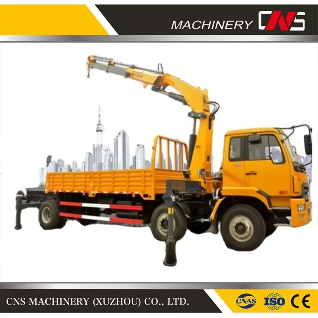 12 Ton Hydraulic Folding Boom Construction Crane Hydraulic Knuckle Boom Truck Mounted Crane with Remote Control