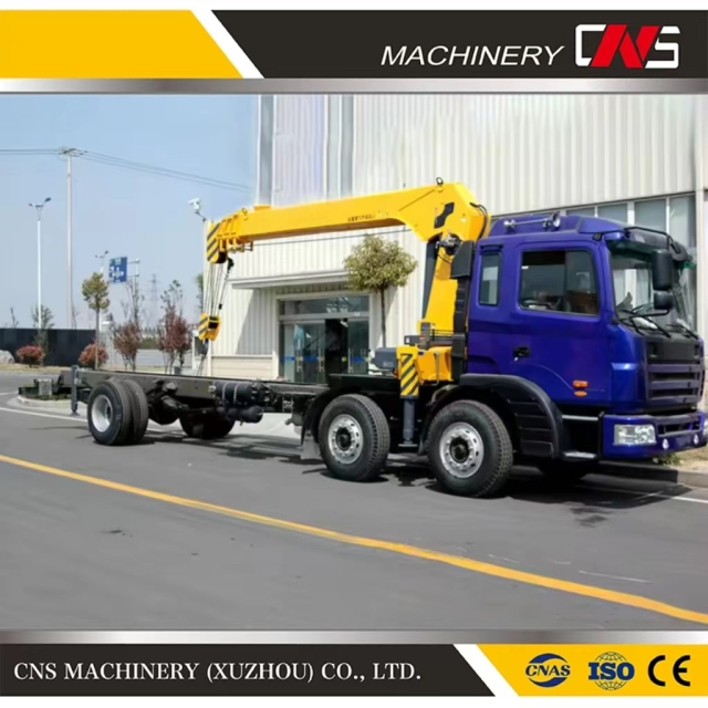 Cns Official Factory 5 Ton Hydraulic Straight Arm Crane Truck Telescopic Boom Truck Mounted Crane with CE Certification