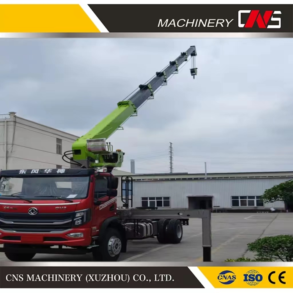 Max Lifting Capacity 10 Tons Telescopic Boom Crane Straight Arm Truck Mounted Crane for Sale