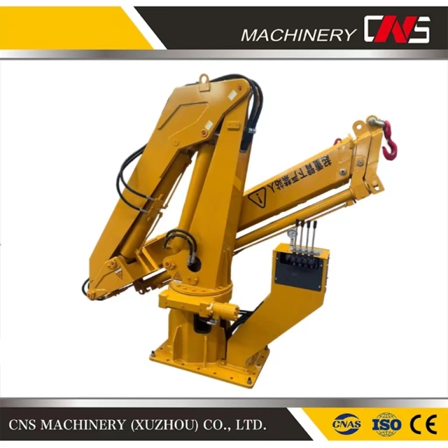 High Quality Hydraulic Folding Boom Marine Deck Ship Crane 3.2 Ton Capacity Ship Used Deck Crane