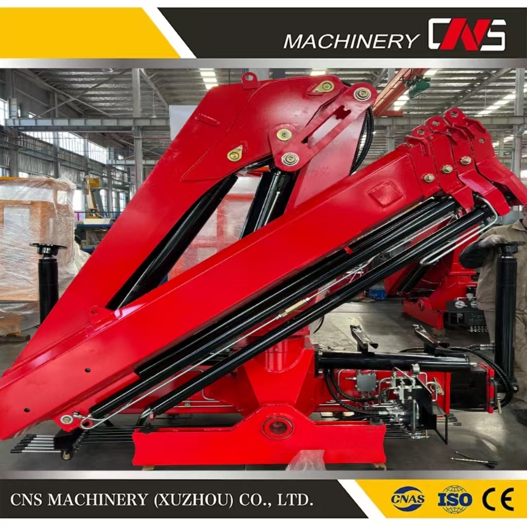 China Factory Price Small Trailer and Truck Mounted Crane 3.2 Ton Knuckle Boom Tractor Mounted Crane for Sale